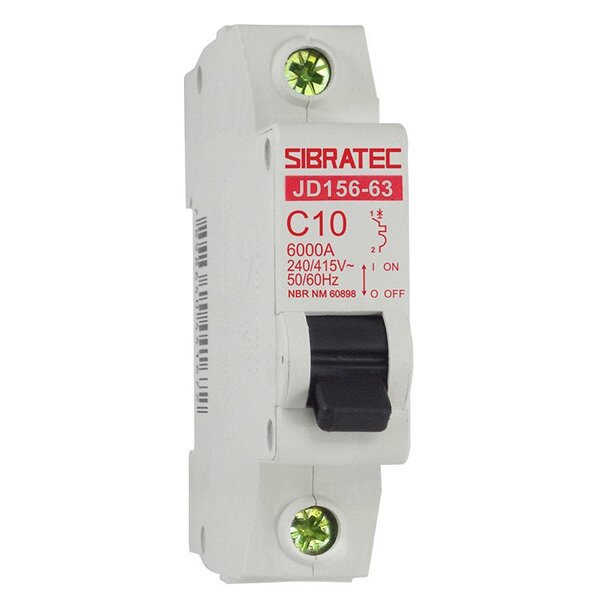 Disjuntor Mini Din | Monofásico 25a Curva C | Ruptura 6 Ka